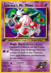 Sabrina's Mr. Mime (Gym Challenge) Light Play 1st Edition