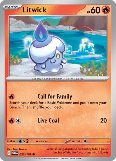 Litwick (SV06: Twilight Masquerade) Near Mint - Nick Nack's Full Frontal Attack
