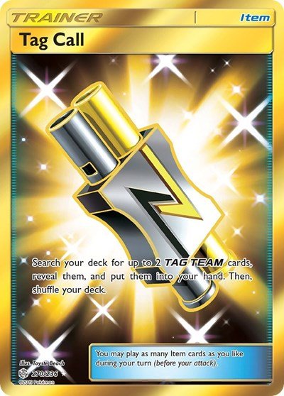 Tag Call (Secret) (SM - Cosmic Eclipse) Near Mint Holofoil - Nick Nack's Full Frontal Attack