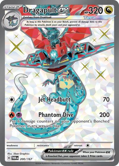 Dragapult ex - 200 (SV06: Twilight Masquerade) Near Mint Holofoil - Nick Nack's Full Frontal Attack