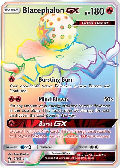 Blacephalon GX (Secret) (SM - Lost Thunder) Near Mint Holofoil - Nick Nack's Full Frontal Attack