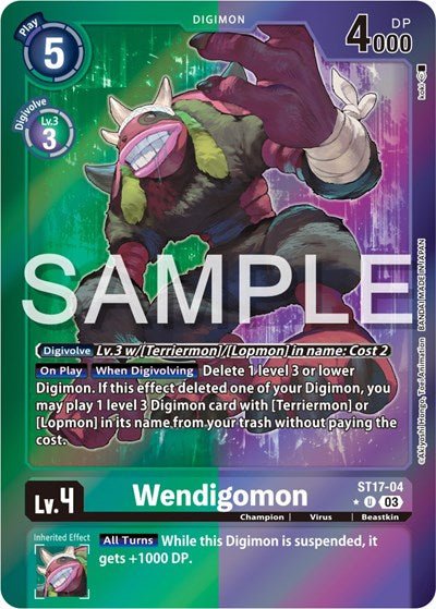 Wendigomon (Advanced Deck Set Double Typhoon Secret Pack) (Starter Deck 17: Double Typhoon Advanced Deck Set) Near Mint Foil - Nick Nack's Full Frontal Attack