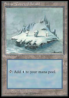 Snow-Covered Island (Ice Age) Damaged / Poor