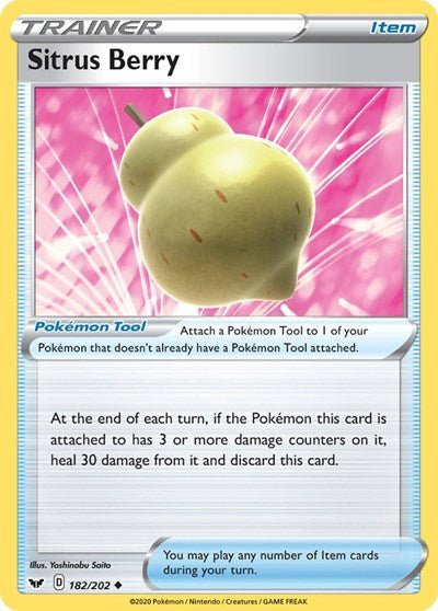 Sitrus Berry (SWSH01: Sword & Shield Base Set) Light Play - Nick Nack's Full Frontal Attack