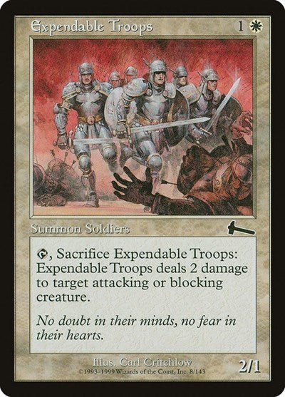 Expendable Troops (Urza's Legacy) Light Play Foil - Nick Nack's Full Frontal Attack