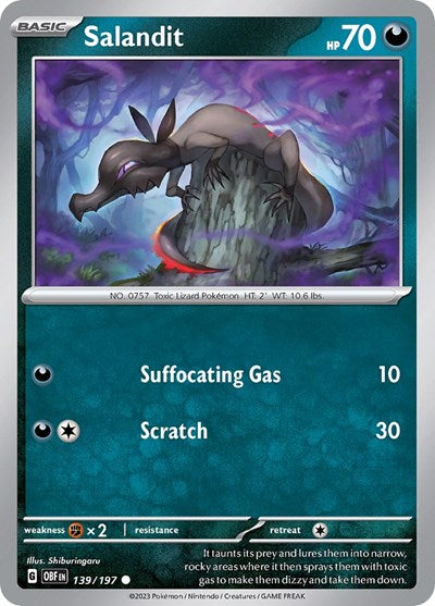 Salandit (Scarlet and Violet: Obsidian Flames) Near Mint