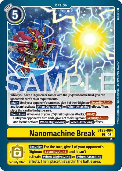 Nanomachine Break (Hackers' Slumber) Near Mint - Nick Nack's Full Frontal Attack