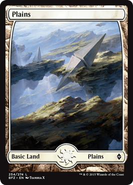Plains (254) (Full Art) (Battle for Zendikar) Near Mint - Nick Nack's Full Frontal Attack
