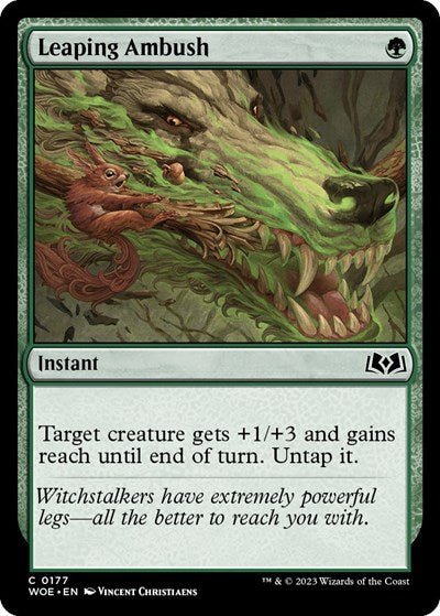 Leaping Ambush (Wilds of Eldraine) Near Mint - Nick Nack's Full Frontal Attack