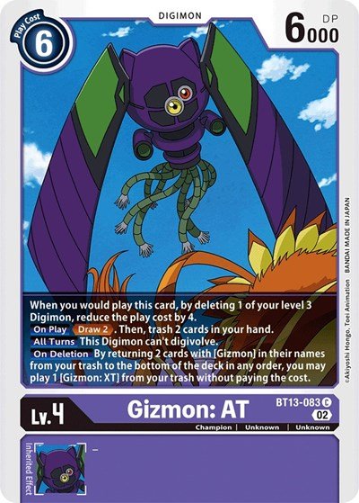 Gizmon: AT (Versus Royal Knights) Near Mint - Nick Nack's Full Frontal Attack