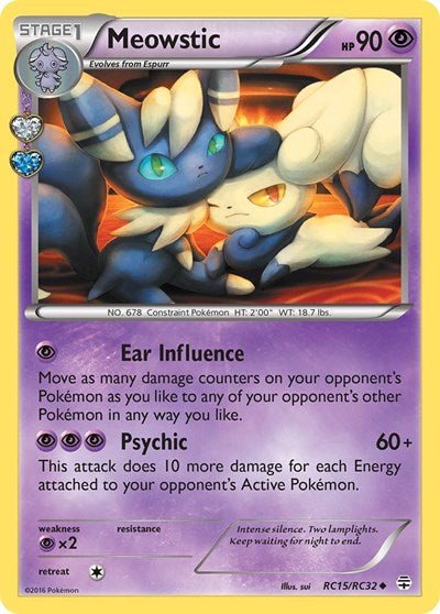 Meowstic (Generations: Radiant Collection) Light Play Holofoil - Nick Nack's Full Frontal Attack