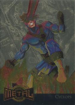 1995 Metal Marvel 3 Cyclops Gold Blasters - Nick Nack's Full Frontal Attack
