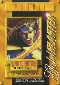 1995 Metal Marvel 4 Gambit Gold Blasters - Nick Nack's Full Frontal Attack