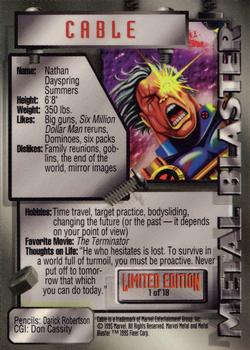 1995 Metal Marvel 1 Cable Metal Blasters - Nick Nack's Full Frontal Attack