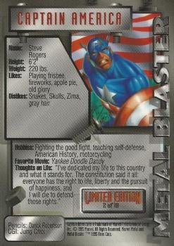 1995 Metal Marvel 2 Captain America Metal Blasters - Nick Nack's Full Frontal Attack