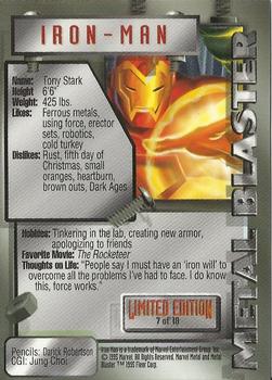 1995 Metal Marvel 7 Iron Man Metal Blasters - Nick Nack's Full Frontal Attack