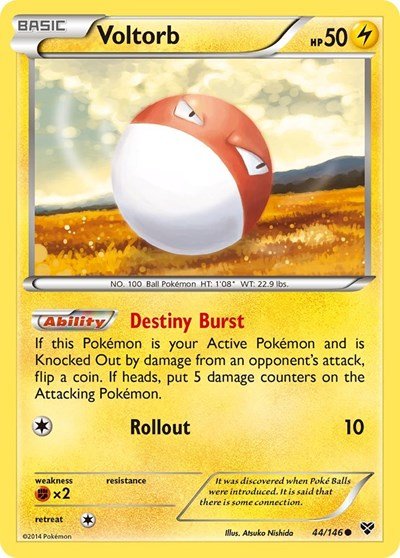 Voltorb (XY Base Set) Heavy Play - Nick Nack's Full Frontal Attack