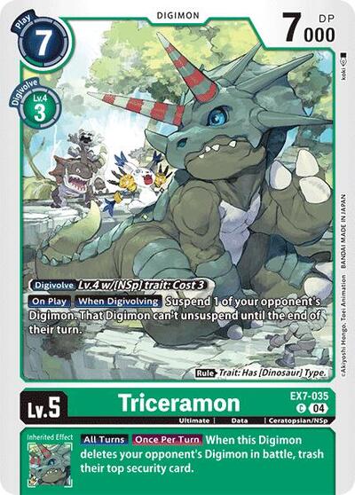 Triceramon (Digimon LIBERATOR) Near Mint - Nick Nack's Full Frontal Attack