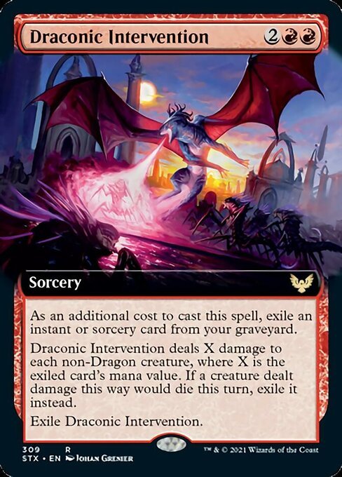 Draconic Intervention (Extended Art) (Strixhaven) Near Mint - Nick Nack's Full Frontal Attack