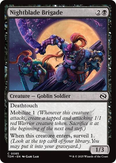 Nightblade Brigade (Tarkir: Dragonstorm) Near Mint - Nick Nack's Full Frontal Attack
