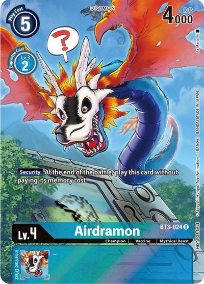 Airdramon (25th Special Memorial Pack) (Release Special Booster) Near Mint Foil - Nick Nack's Full Frontal Attack