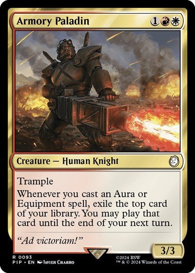 Armory Paladin (Universes Beyond: Fallout) Near Mint Foil - Nick Nack's Full Frontal Attack