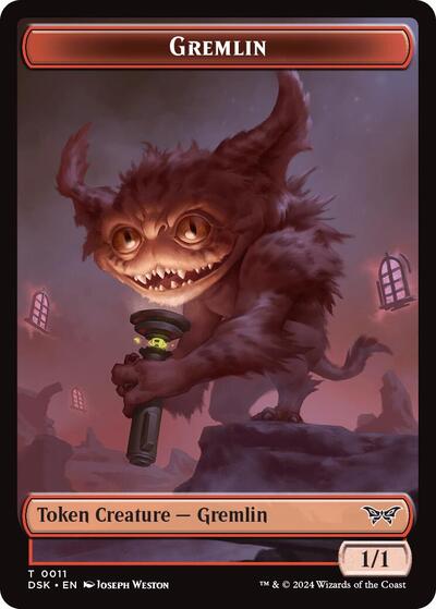 Gremlin Token (Duskmourn: House of Horror) Near Mint - Nick Nack's Full Frontal Attack