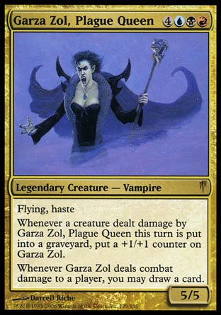 Garza Zol, Plague Queen (Coldsnap) Medium Play - Nick Nack's Full Frontal Attack