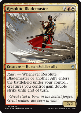 Resolute Blademaster (Battle for Zendikar) Near Mint - Nick Nack's Full Frontal Attack