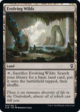 Evolving Wilds (Commander Legends: Battle for Baldur's Gate) Near Mint - Nick Nack's Full Frontal Attack