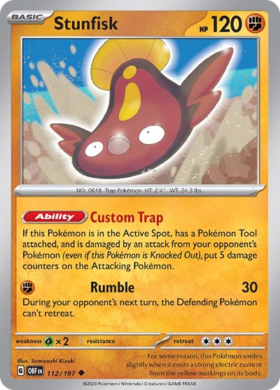 Stunfisk (Scarlet and Violet: Obsidian Flames) Near Mint