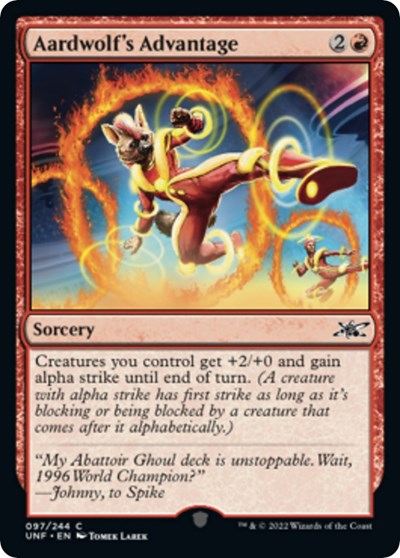 Aardwolf's Advantage (Unfinity) Near Mint Foil