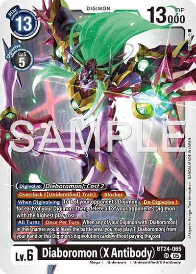 Diaboromon (X Antibody) (Time Stranger) Near Mint Foil - Nick Nack's Full Frontal Attack
