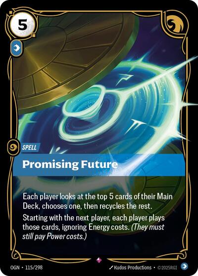 Promising Future (Origins) Near Mint Foil - Nick Nack's Full Frontal Attack