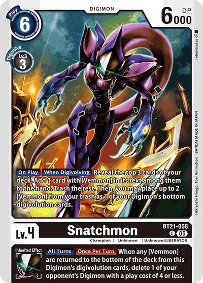 Snatchmon (World Convergence) Near Mint - Nick Nack's Full Frontal Attack