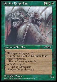 Gorilla Berserkers (Mouth Closed) (Alliances) Light Play - Nick Nack's Full Frontal Attack
