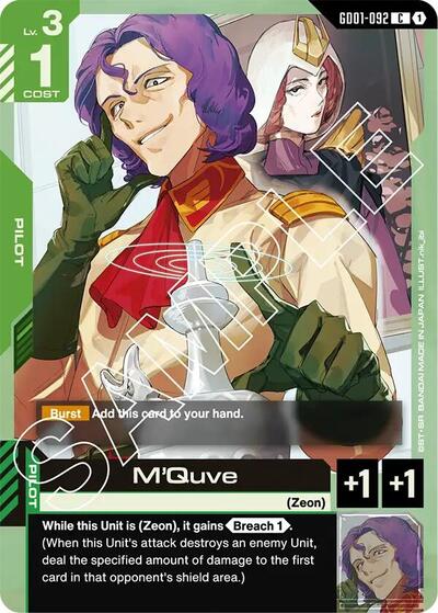 M'Quve (Newtype Rising) Near Mint - Nick Nack's Full Frontal Attack