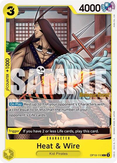 Heat and Wire (Royal Blood Release Event Cards) Near Mint - Nick Nack's Full Frontal Attack