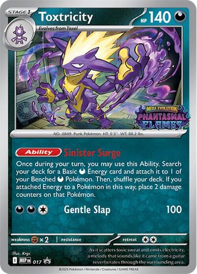 Toxtricity (Prerelease) (ME: Mega Evolution Promo) Near Mint Holofoil - Nick Nack's Full Frontal Attack