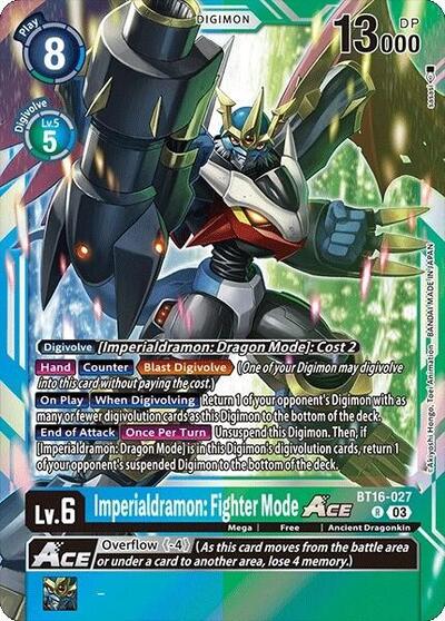 Imperialdramon: Fighter Mode ACE (Beginning Observer) Near Mint Foil - Nick Nack's Full Frontal Attack