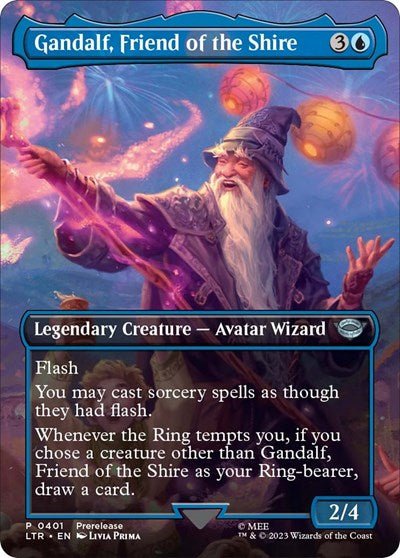 Gandalf, Friend of the Shire (Borderless) (Universes Beyond: The Lord of the Rings: Tales of Middle-earth) Near Mint - Nick Nack's Full Frontal Attack