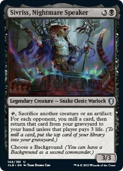 Sivriss, Nightmare Speaker (Commander Legends: Battle for Baldur's Gate) Near Mint - Nick Nack's Full Frontal Attack