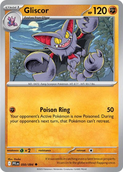 Gliscor (ME02: Phantasmal Flames) Near Mint Reverse Holofoil - Nick Nack's Full Frontal Attack