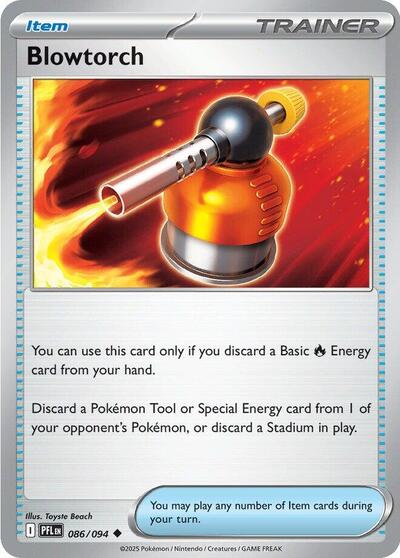 Blowtorch - 086 (ME02: Phantasmal Flames) Near Mint Reverse Holofoil - Nick Nack's Full Frontal Attack