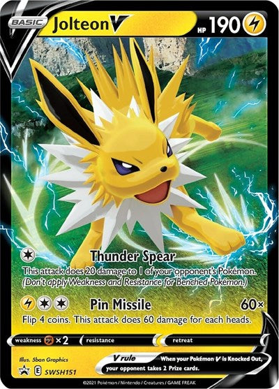 Jolteon V - SWSH151 (SWSH: Sword & Shield Promo Cards) Near Mint Holofoil