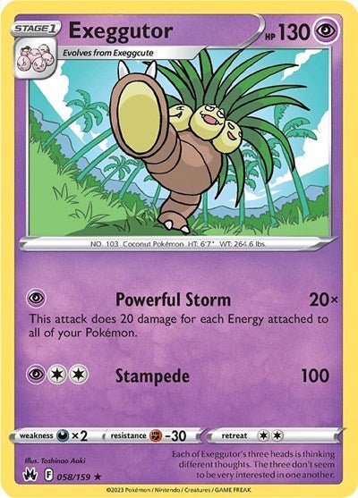 Exeggutor (Crown Zenith) Near Mint Reverse Holofoil - Nick Nack's Full Frontal Attack