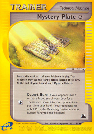 Mystery Plate Alpha (Skyridge) Light Play