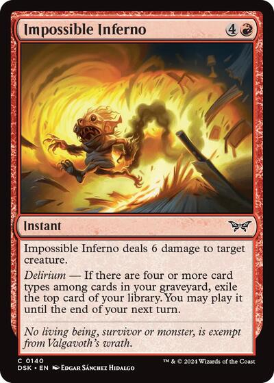 Impossible Inferno (Duskmourn: House of Horror) Near Mint - Nick Nack's Full Frontal Attack