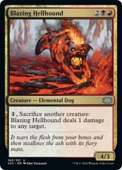 Blazing Hellhound (Double Masters 2022) Near Mint Foil - Nick Nack's Full Frontal Attack