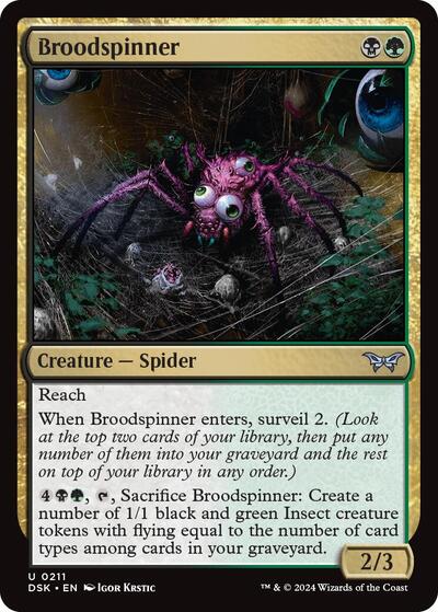 Broodspinner (Duskmourn: House of Horror) Near Mint - Nick Nack's Full Frontal Attack